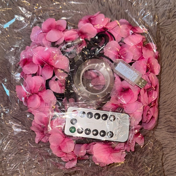 Other - Pink Floral LED Light Set with Remote